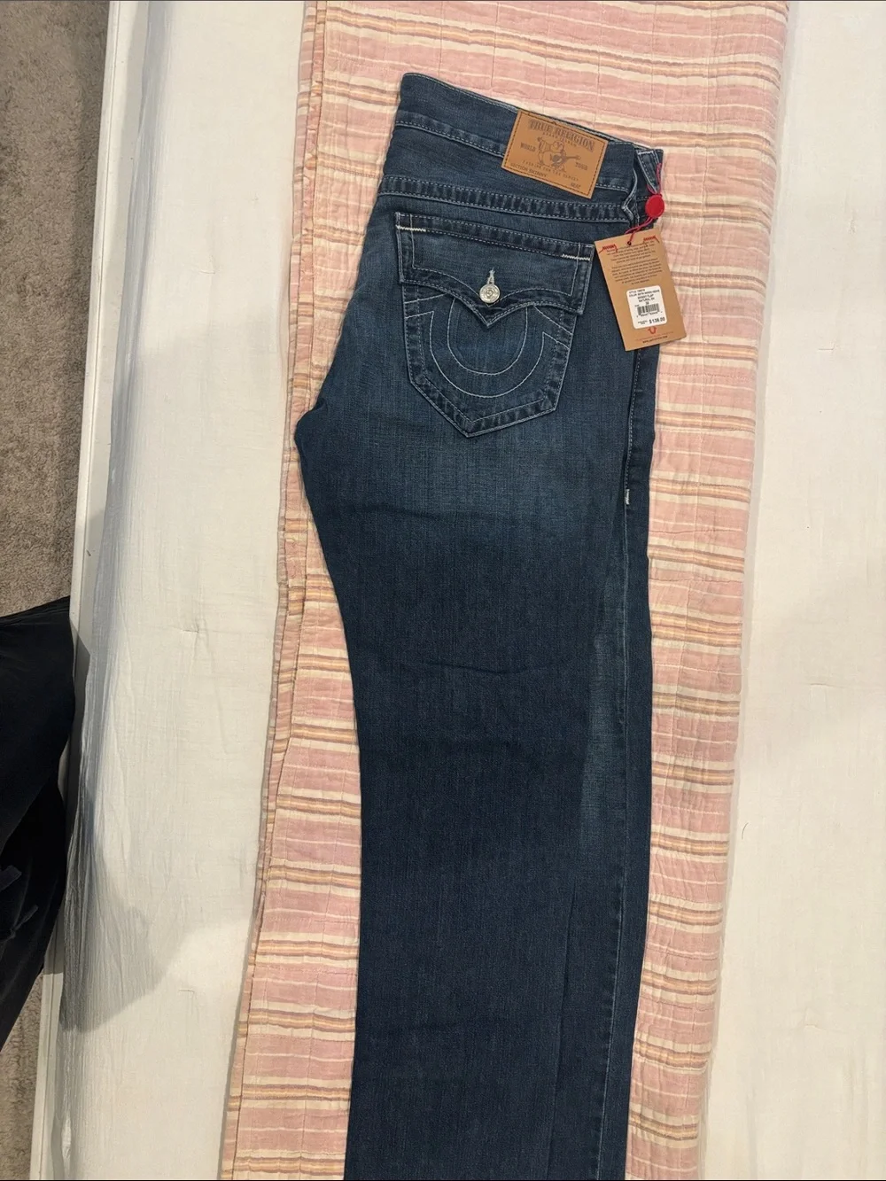 Vintage, Never Worn, True Religion Men’s Indigo Slim Straight Jeans